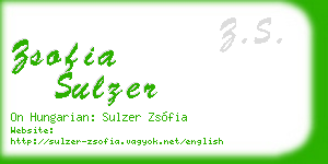 zsofia sulzer business card